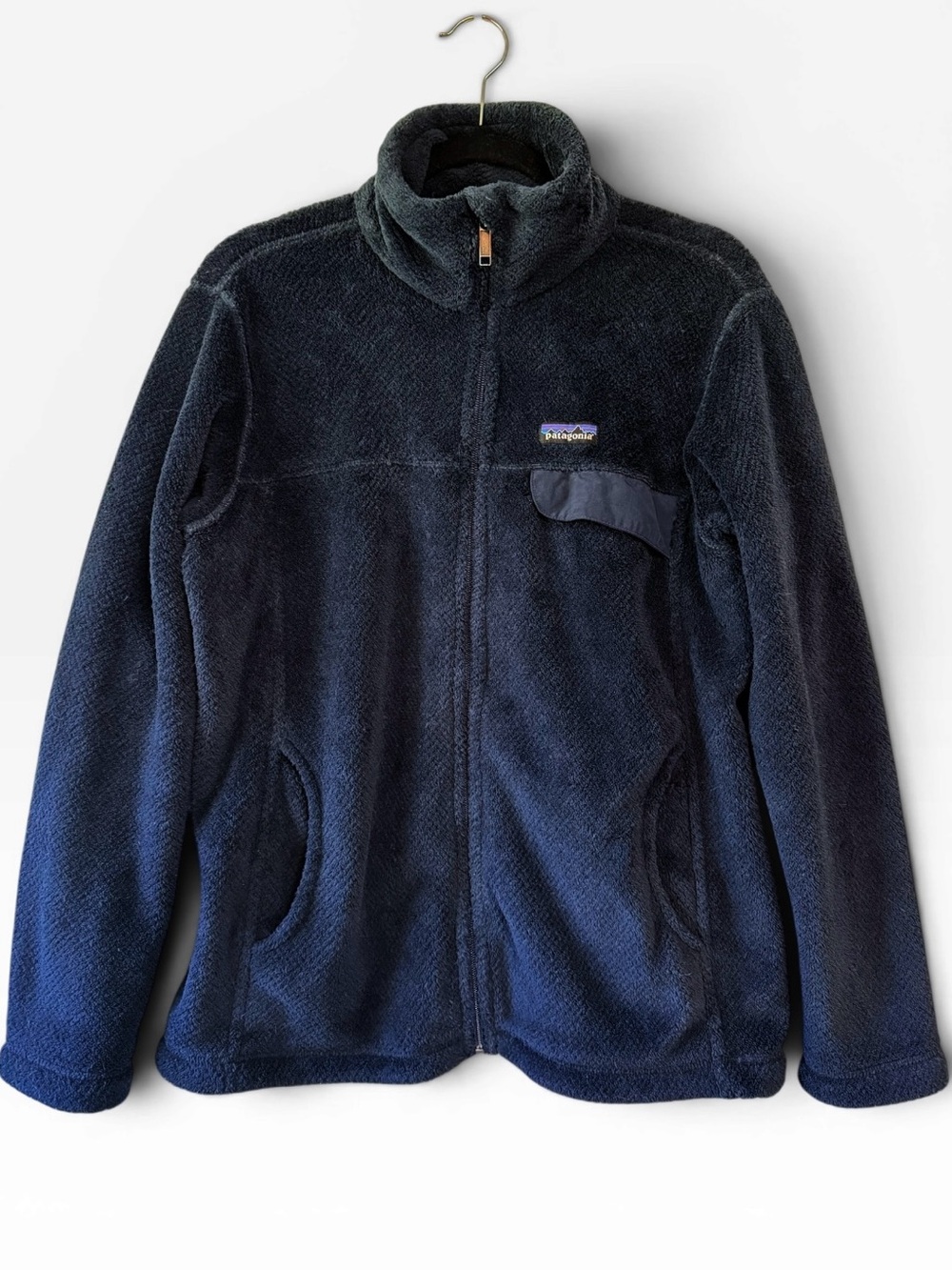 Patagonia Women's Re-Tool Fleece Full Zip Jacket Navy Blue Size Large